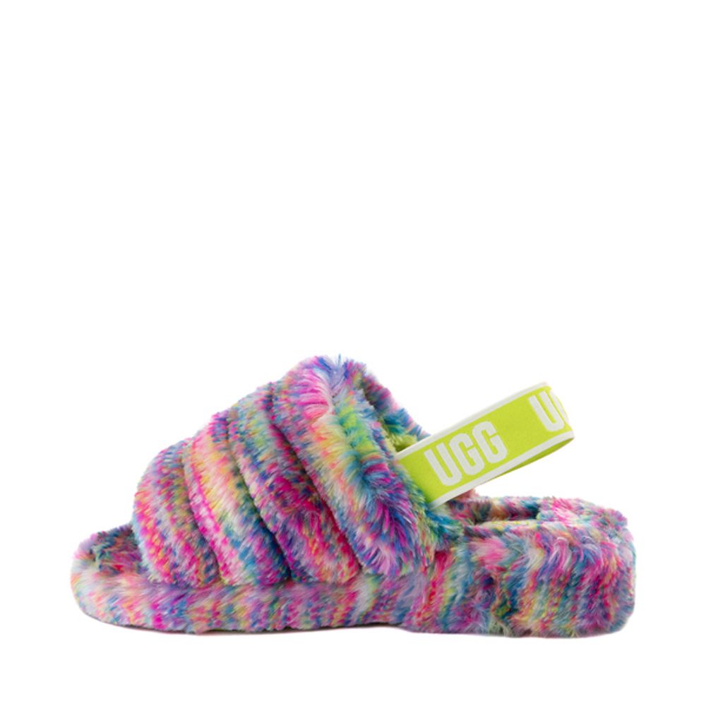 Womens UGG® Fluff Yeah Pixelate Slide Sandal - Multicolor