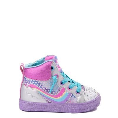 Skechers Twinkle Toes Shuffle Lites Star Jumps Sneaker - Toddler - Purple / Multicolor