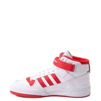 Mens adidas Forum Mid Athletic Shoe - White / Vivid Red