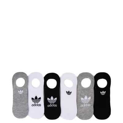 Womens adidas Trefoil Liners 6 Pack - Black / White / Gray