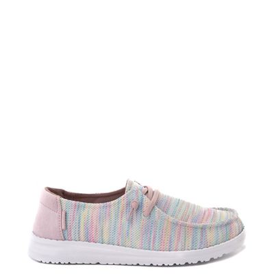Womens Hey Dude Wendy Sox Slip On Casual Shoe - Aurora White / Pastel Multicolor