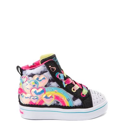 Skechers Twinkle Toes Twi-Lites Rainbow Burst Sneaker - Toddler - Black