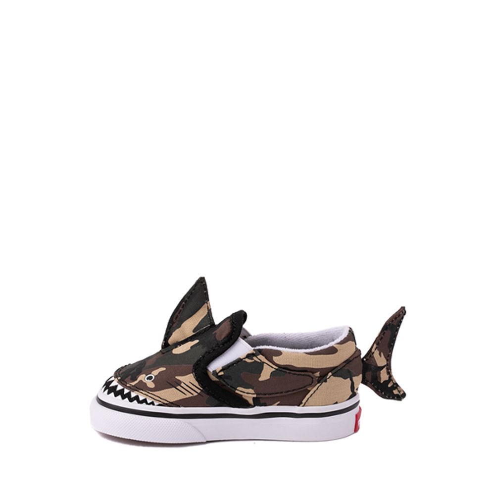Vans Slip-On V Shark Skate Shoe - Baby / Toddler Camo