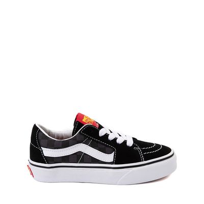 Vans Sk8 Low Checkerboard Skate Shoe - Little Kid Black / Gray