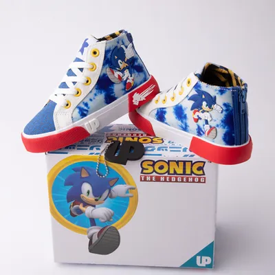 Ground Up Sonic The Hedgehog&trade Hi Sneaker - Toddler Royal Blue