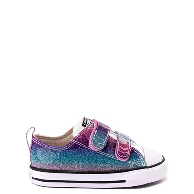 Converse Chuck Taylor All Star 2V Lo Glitter Sneaker - Baby / Toddler Purple Multicolor