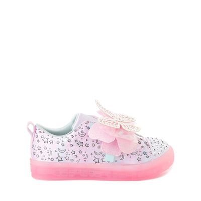 Skechers Twinkle Toes Shuffle Brights Butterfly Magic Sneaker - Little Kid - Light Pink