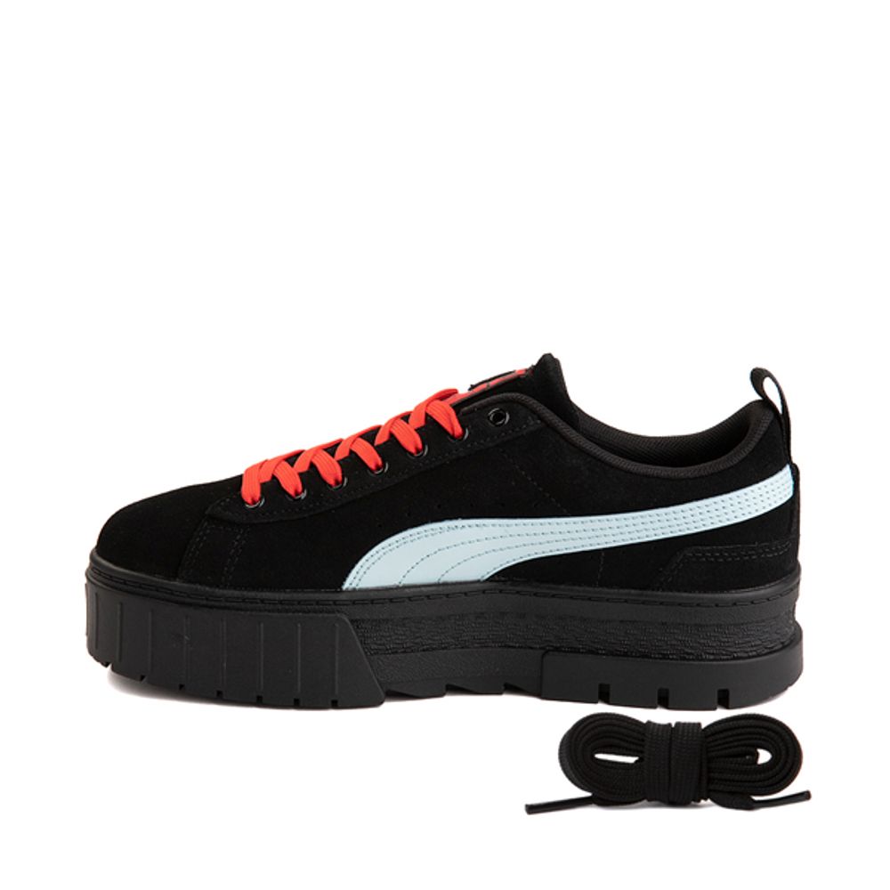Womens PUMA x Dua Lipa Mayze Platform Athletic Shoe - Black / Blue Glow
