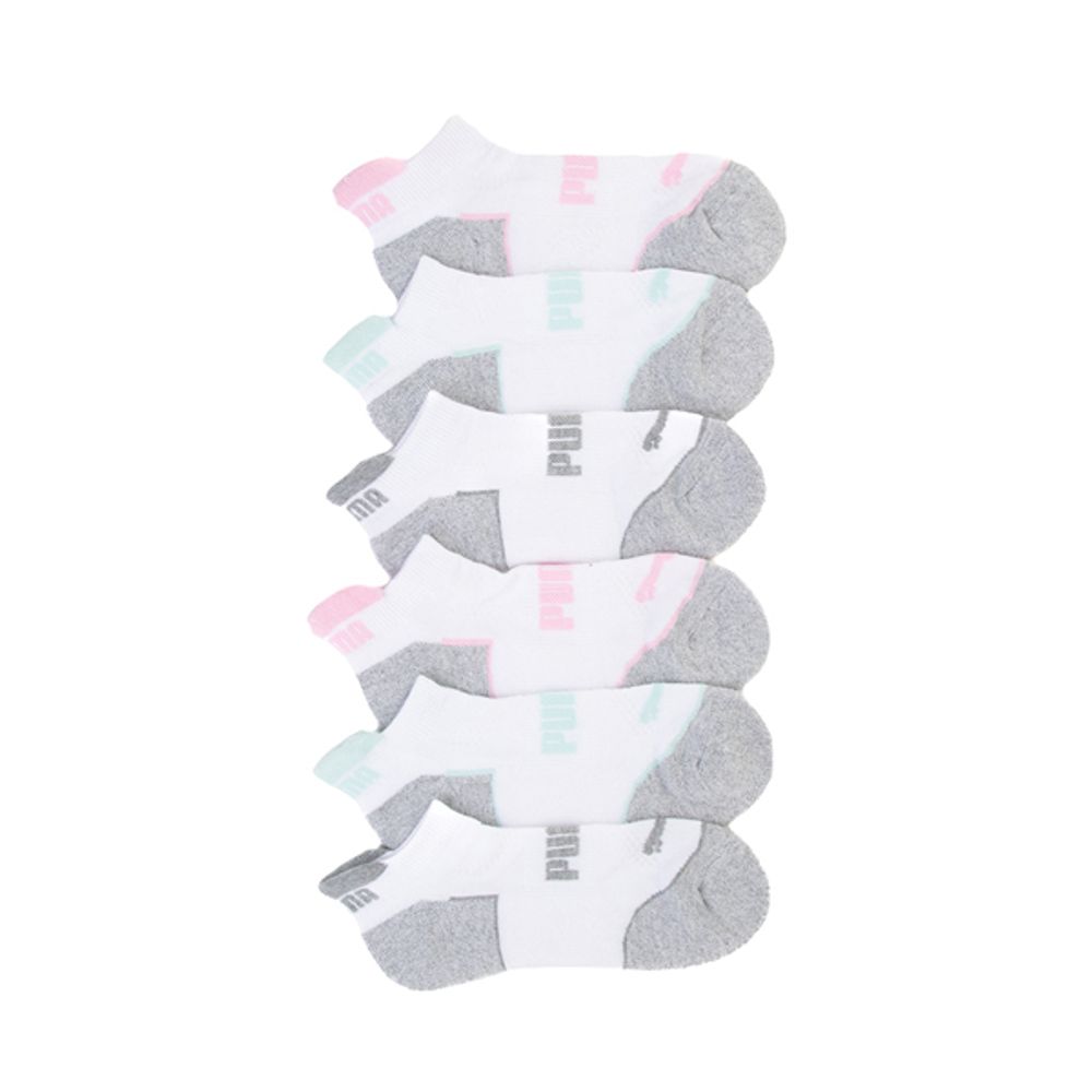 Womens PUMA Ultra Low Socks 6 Pack - White