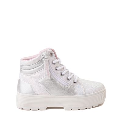 Skechers Elevated City Shine Sneaker - Little Kid White / Silver