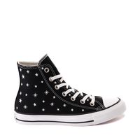 Womens Converse Chuck Taylor All Star Hi Embroidered Stars Sneaker - Black / Egret Vintage White