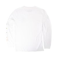 Mens Timberland Stacked Logo Long Sleeve Tee - White