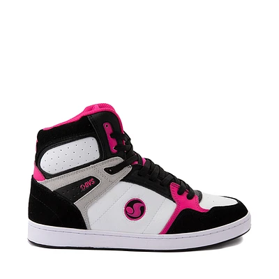 Womens DVS Honcho Skate Shoe - Black / White Pink