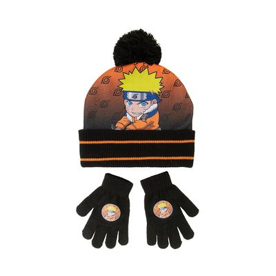 Naruto Beanie Set - Little Kid - Black / Orange