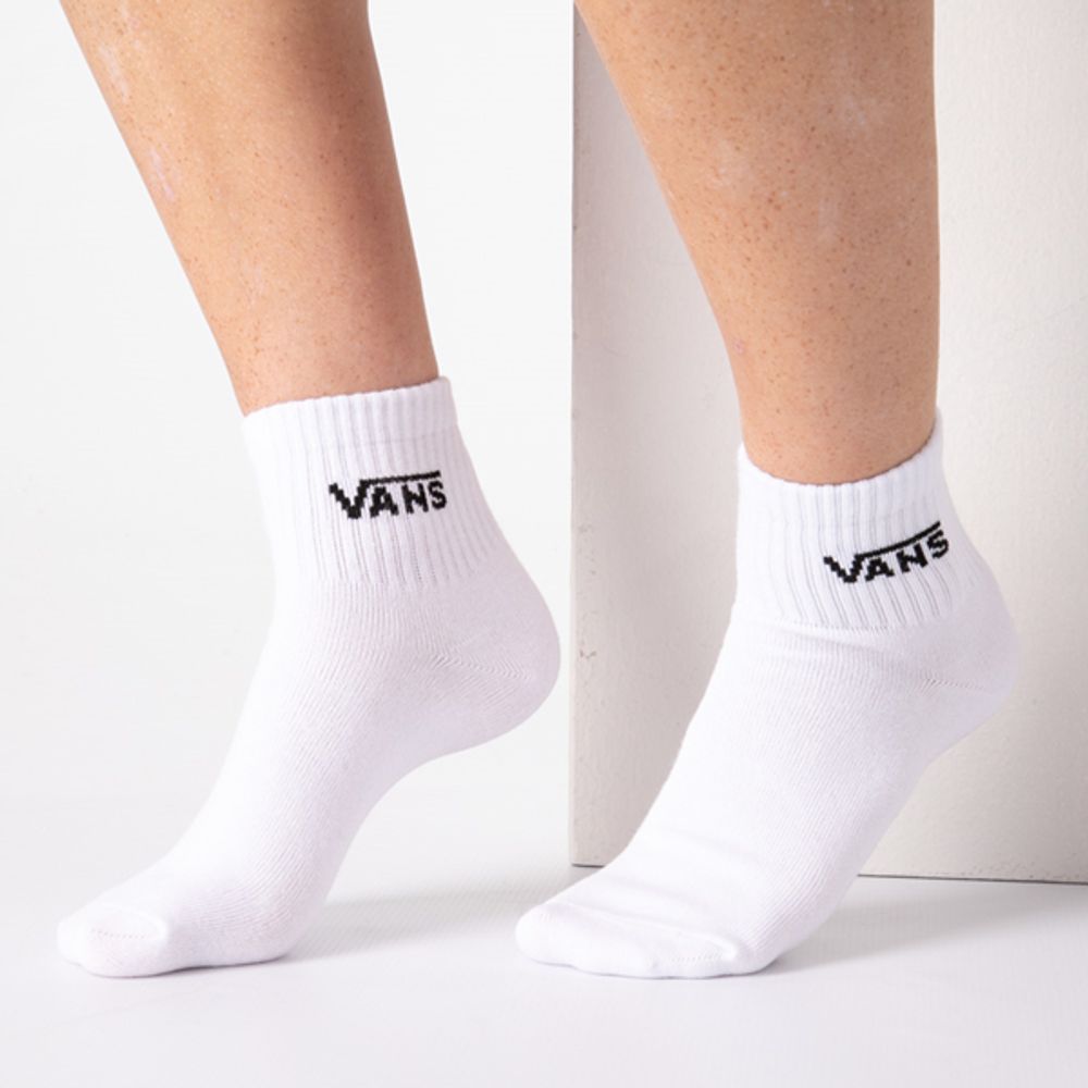 Womens Vans Quarter Socks 3 Pack - Black / White / Gray