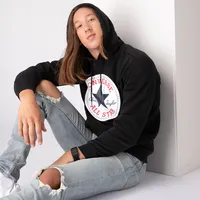 Mens Converse Chuck Taylor Patch Baseball Hoodie - Black