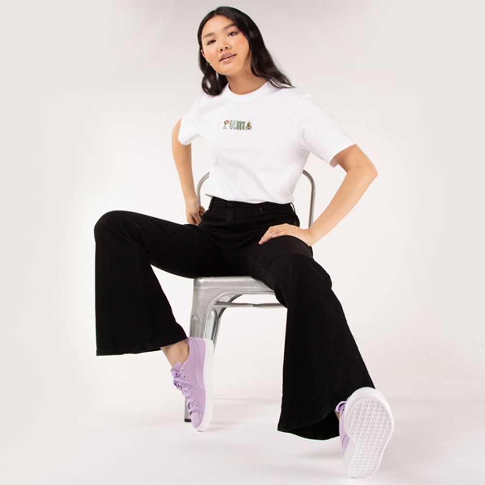 Womens PUMA Downtown Relaxed Tee - White