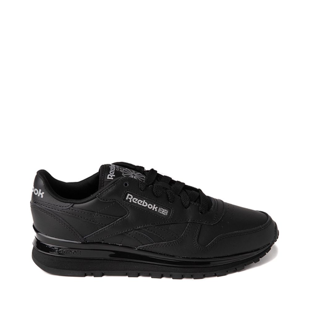 Womens Reebok Classic Leather Clip Athletic Shoe - Black Monochrome