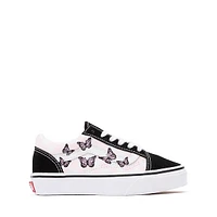 Vans Old Skool Checkerboard Skate Shoe - Little Kid Black / White Butterflies