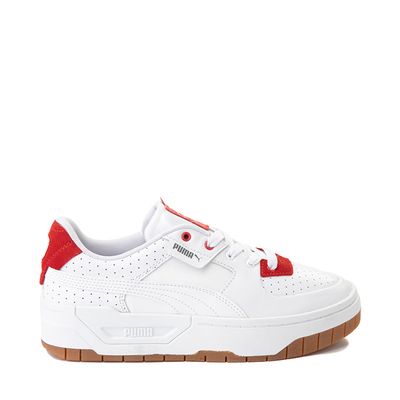 Womens PUMA Cali Dream Heritage Athletic Shoe - White / Red / Gum