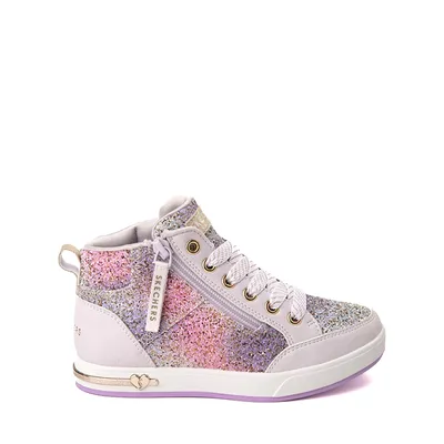 Skechers Shoutouts Glitter Steps Sneaker - Little Kid Lavender / Rainbow