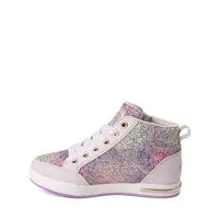 Skechers Shoutouts Glitter Steps Sneaker - Little Kid Lavender / Rainbow