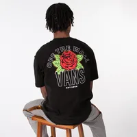 Mens Vans Varsity Floral Tee - Black