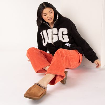 Womens UGG® Raquelle Sherpa Jacket - Black / Cream