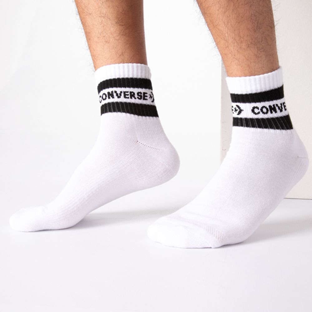 Mens Converse Quarter Socks 6 Pack - Black / Gray / White