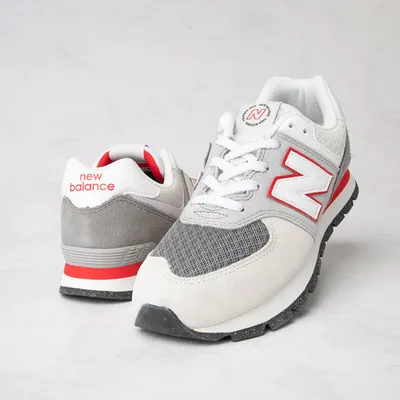 New Balance 574 Rugged Athletic Shoe - Little Kid - Rain Cloud / True Red / White