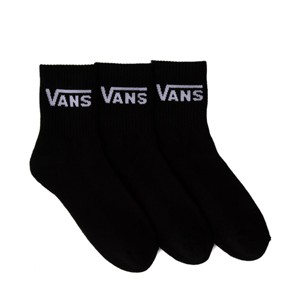 Mens Vans Half Crew Socks 3 Pack - Black