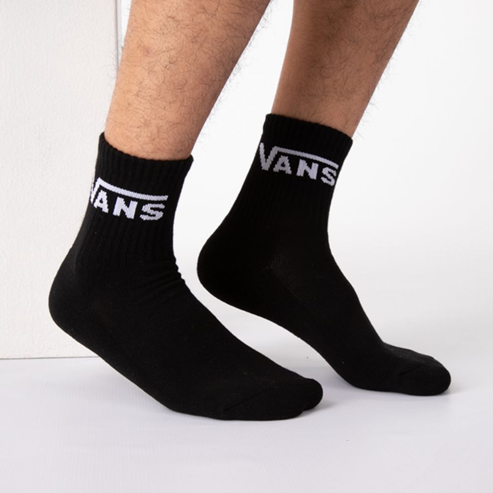 Mens Vans Half Crew Socks 3 Pack - Black