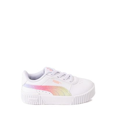 PUMA Carina Butterfly Athletic Shoe - Baby / Toddler - White / Rainbow