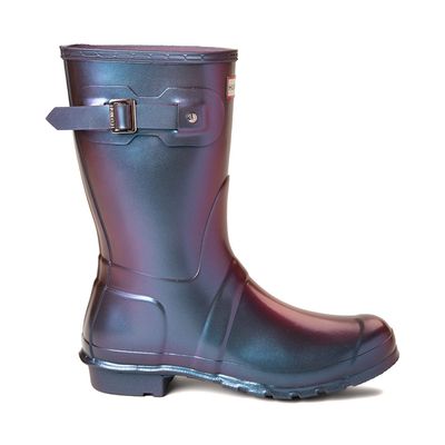 Womens Hunter Nebula Short Rain Boot - Stornoway Blue