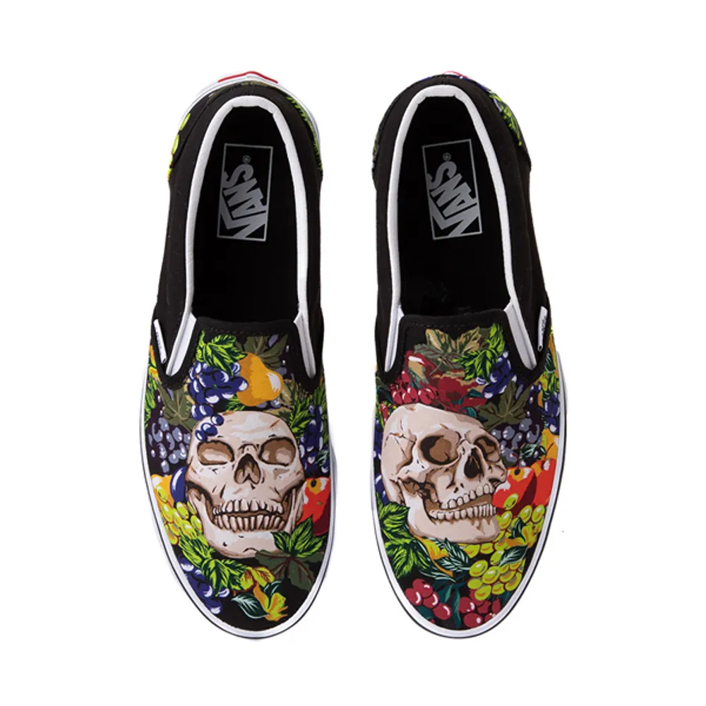 Vans Slip-On Skate Shoe - Black / Fruit Skulls
