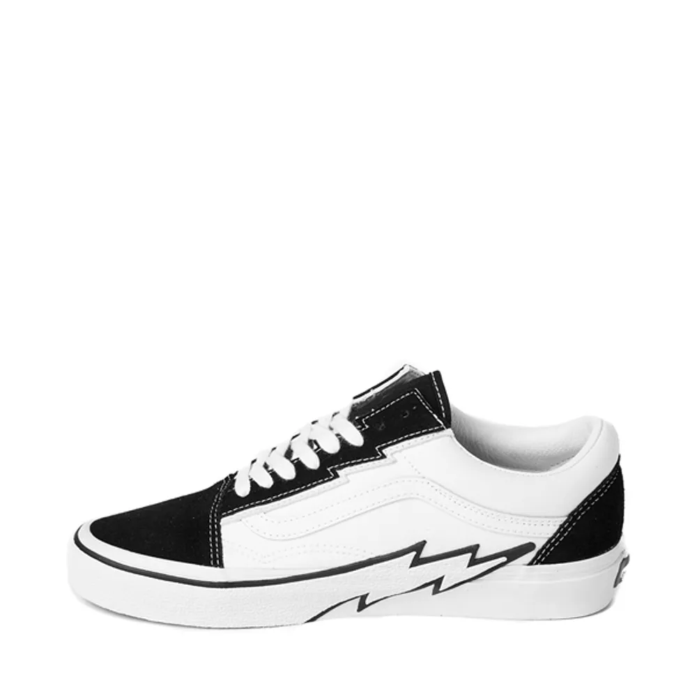 Vans Old Skool Skate Shoe - Black / White Lightning Bolt