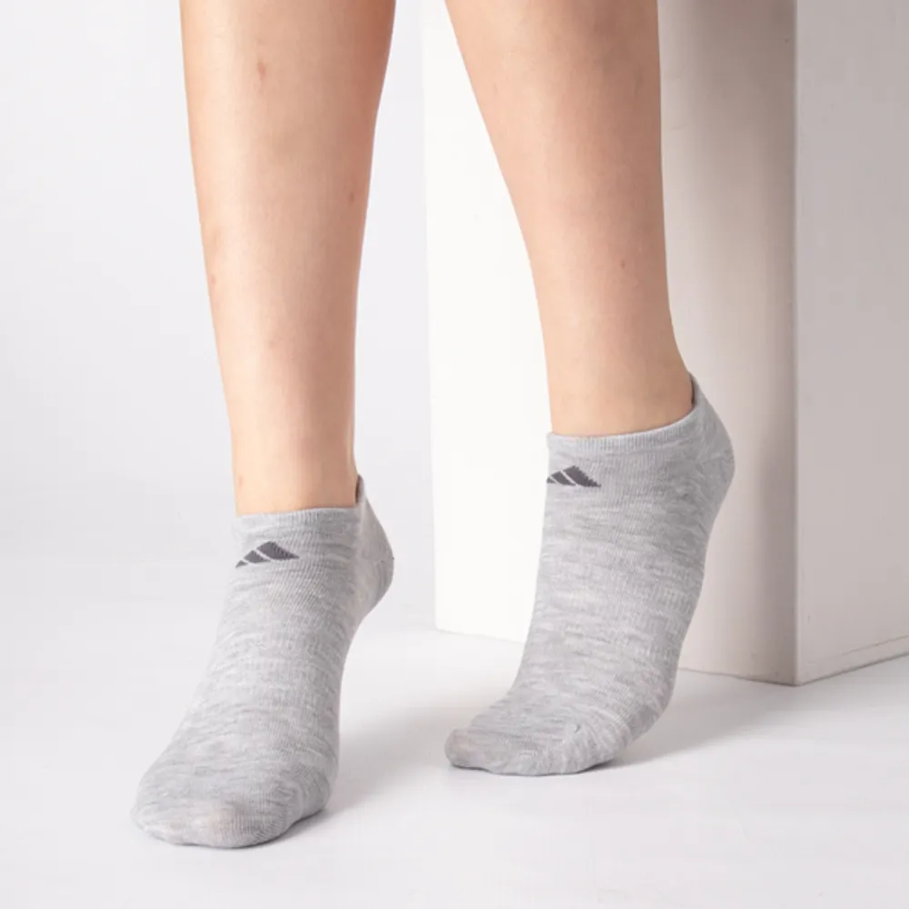Womens adidas Superlite No-Show Socks 6 Pack - Black / Gray / White