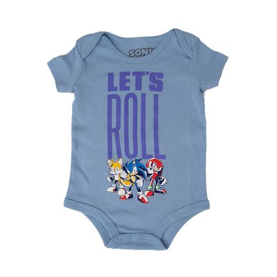 Sonic The Hedgehog&trade Let's Roll Snap Tee - Baby - Sky