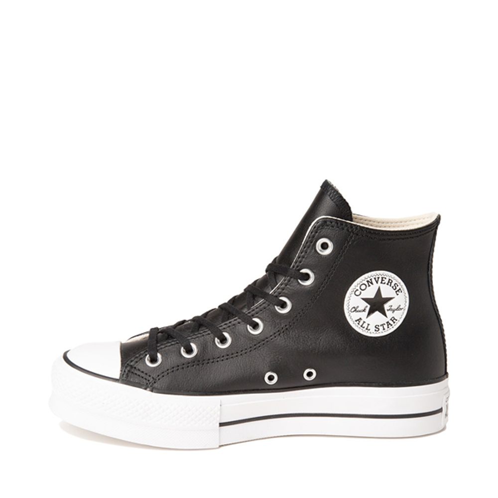 Womens Converse Chuck Taylor All Star Hi Lift Leather Sneaker - Black / White