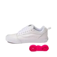 Vans Knu Skool Leather Skate Shoe - True White Monochrome