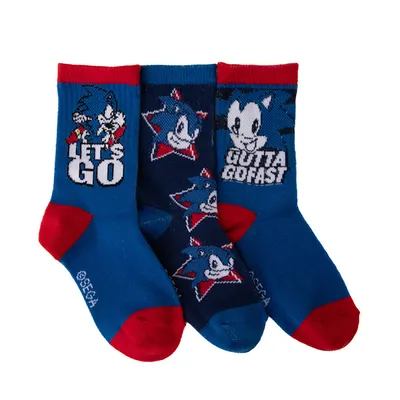 Sonic The Hedgehog&trade Crew Socks 3 Pack - Toddler - Blue