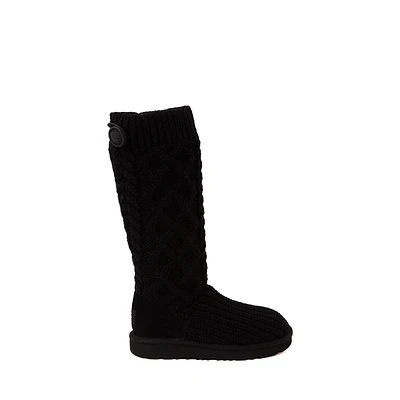 UGG® Classic Cardi Cabled Knit Boot - Toddler / Little Kid Black