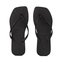 Womens Havaianas Slim Square Flip-Flop - Black