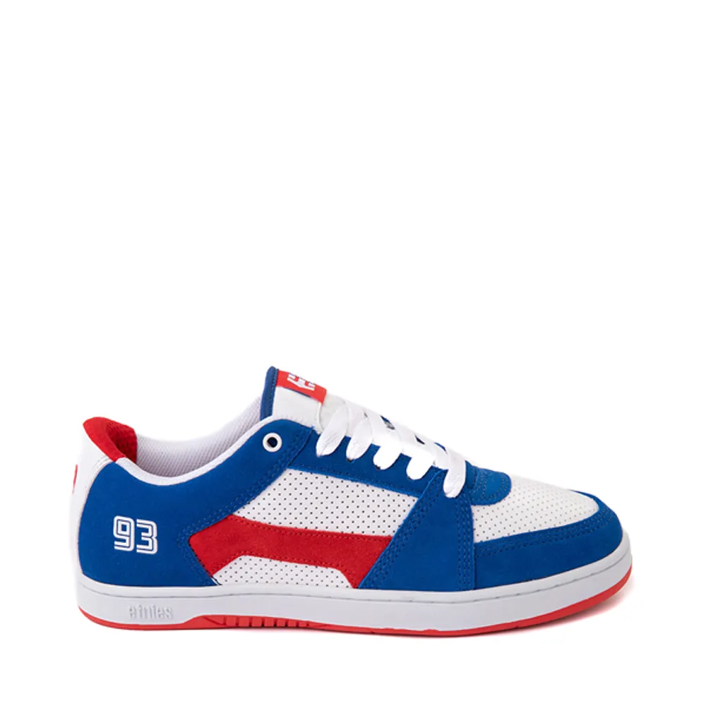 Mens etnies MC Rap Lo Skate Shoe - Red / White Blue
