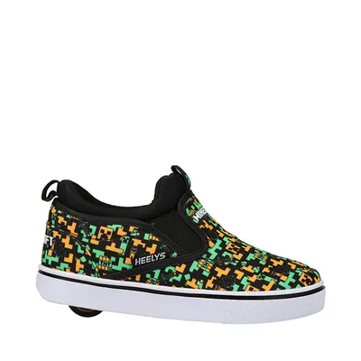 Mens Heelys x Minecraft J3T FX Slip-On Skate Shoe - Black / Orange / Green