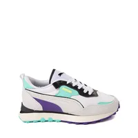 PUMA Rider FV Spring Fling Athletic Shoe - Big Kid White / Dark Gray Electric Peppermint