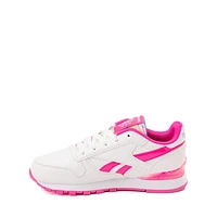 Reebok Classic Leather Step 'n' Flash Athletic Shoe - Little Kid - Silver / Girly Glam