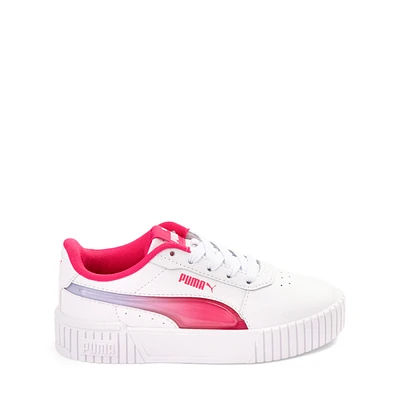 PUMA Carina 2.0 Jelly Fade Athletic Shoe - Big Kid - White / Pink / Intense Lavender