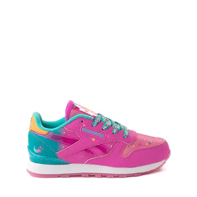 Reebok x My Little Pony Sunny Starscout Classic Leather Step 'n' Flash Athletic Shoe - Kid Laser Pink / Teal