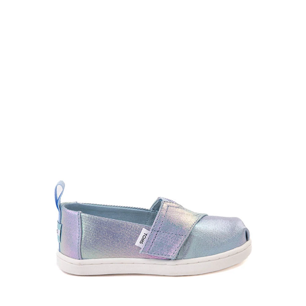 TOMS Alpargata Iridescent Slip-On Casual Shoe - Baby / Toddler Little Kid Purple Green